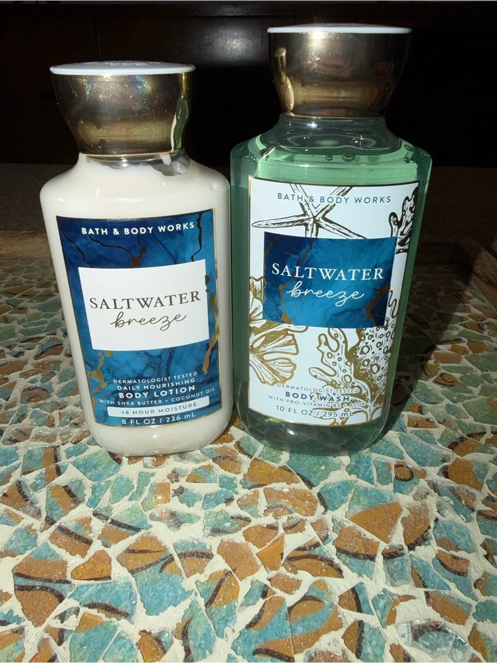 Bath & Body Works Saltwater Breeze Body Lotion & Body Wash Set